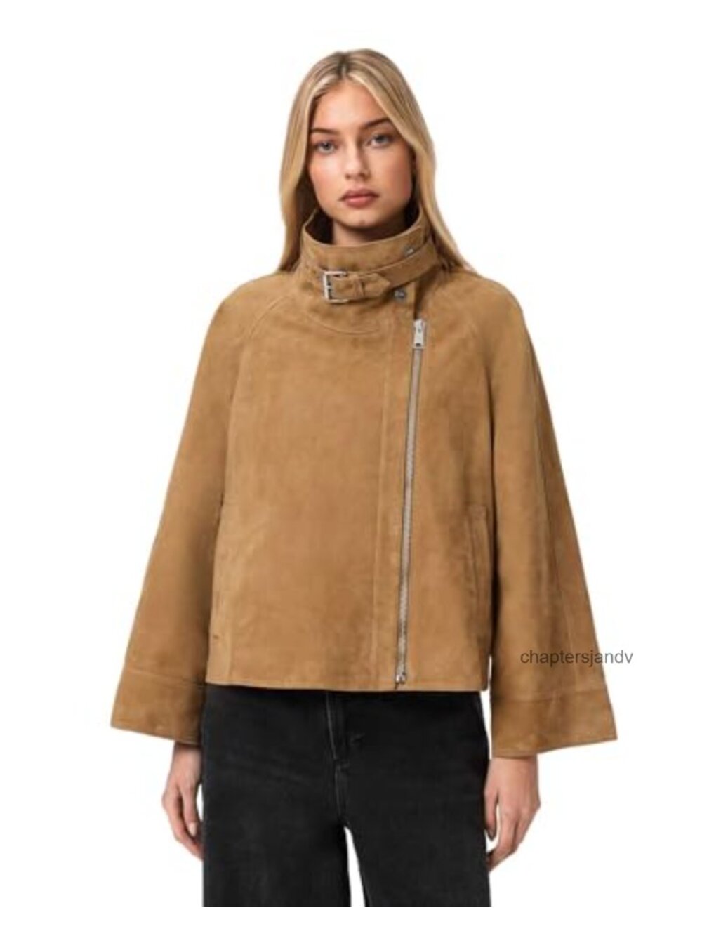 Suede Rhodes Jacket Long Sleeve Zip Casual Suede Jacket